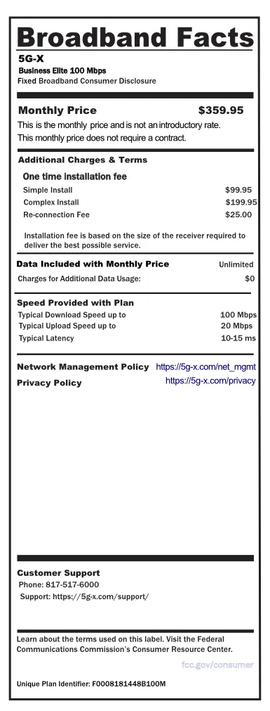 Business 100 Mbps